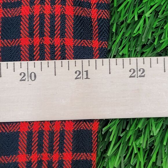 Vintage 80s Plaid Button Shirt Medium 21x29 Red - Picture 9 of 13